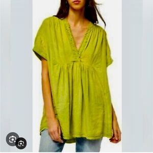 Free People Lime Green Tunic Top